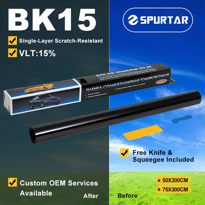 Spurtar Car Window Solar Film Single Layer Anti-scratch Small Roll Film 15% VLT