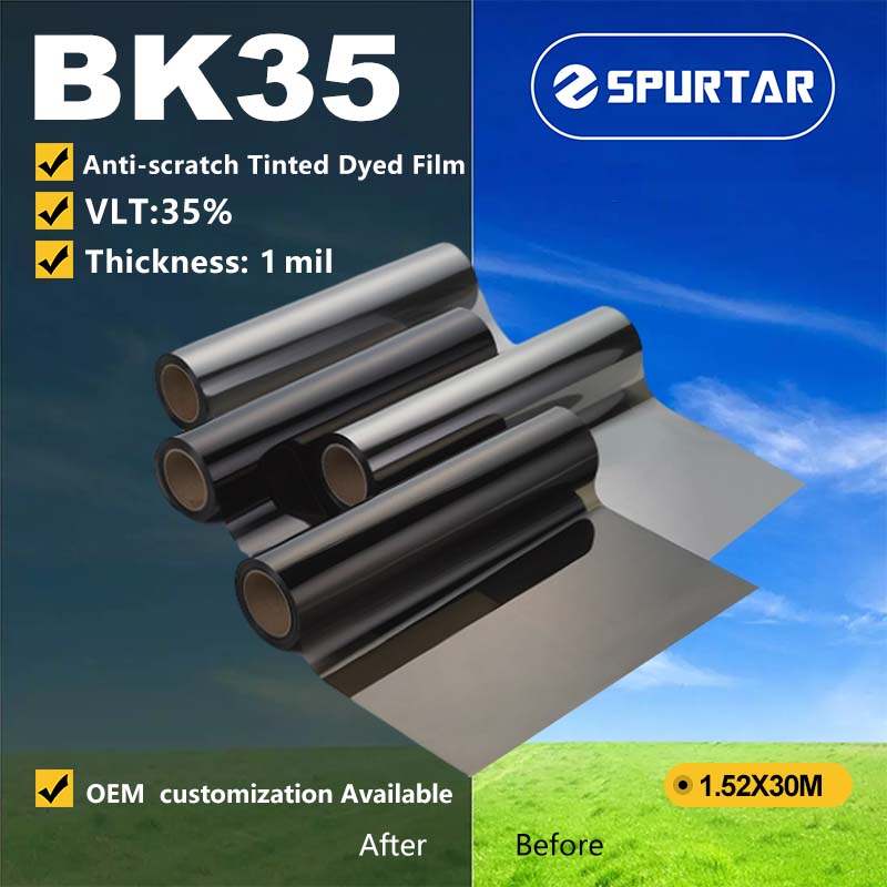Spurtar Medium Roll 1mil Anti-scratch Tinted Dyed Film 35% VLT