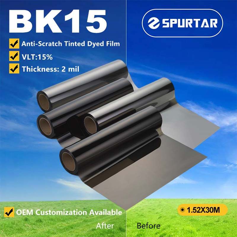 Spurtar Medium Roll 2mil Anti-scratch Tinted Dyed Film 15% VLT